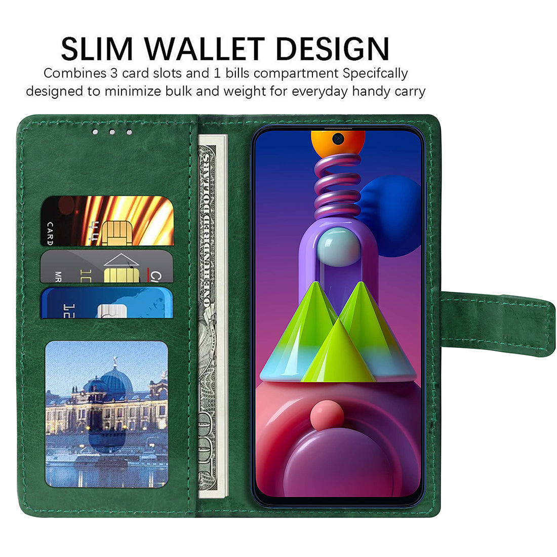 Premium Wallet Flip Cover for Samsung Galaxy M51