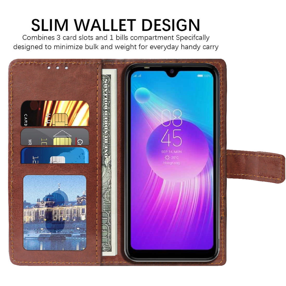 Premium Wallet Flip Cover for Tecno Spark 4 Air