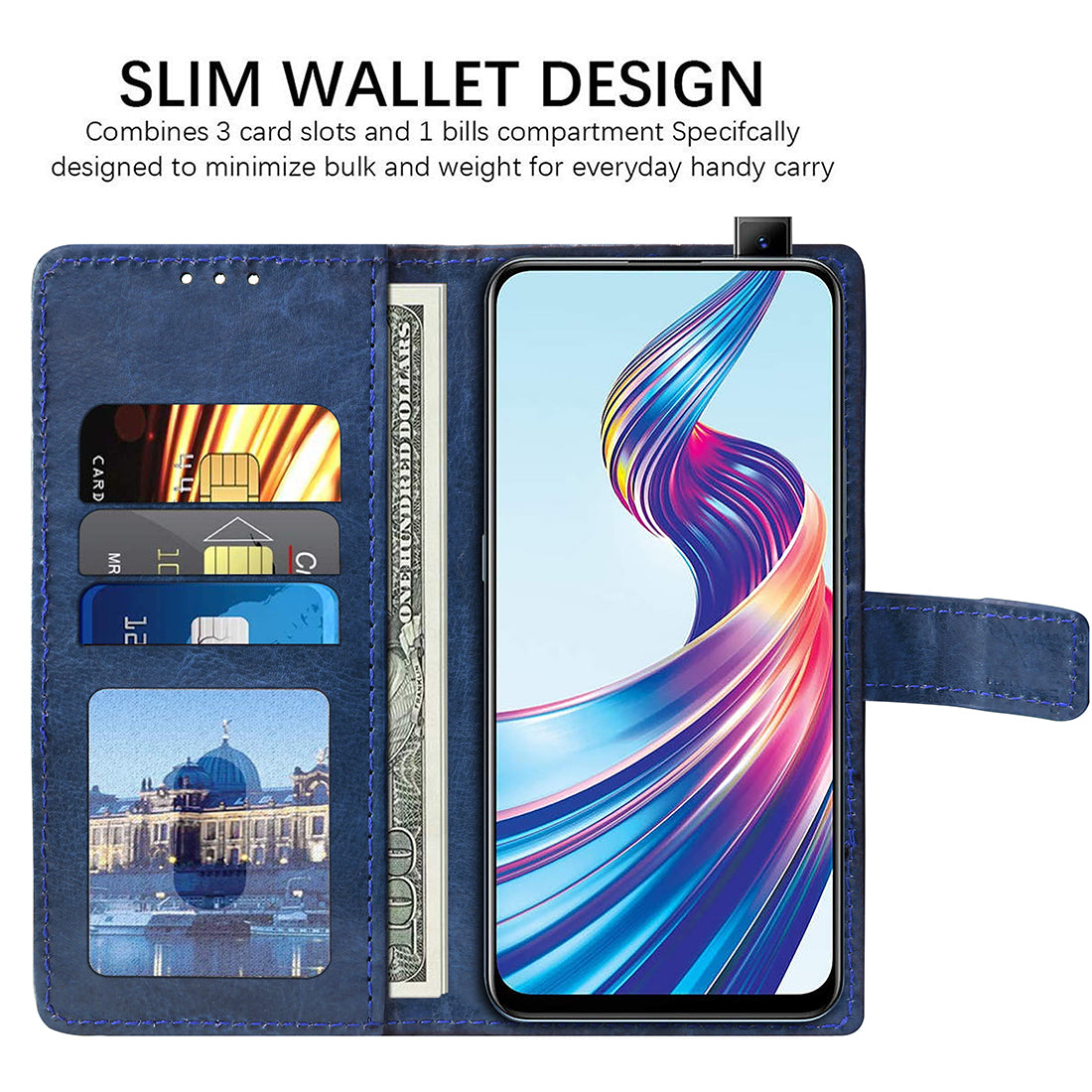 Premium Wallet Flip Cover for Vivo V15 4G