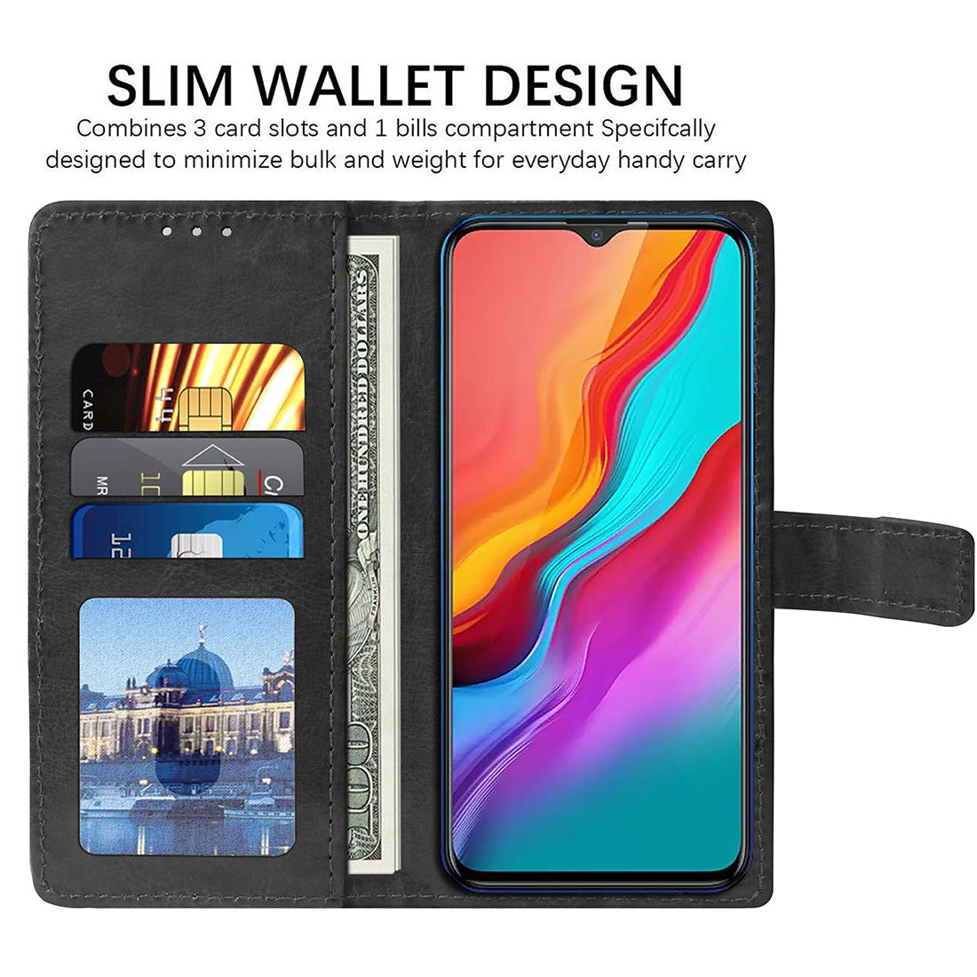 Premium Wallet Flip Cover for Infinix Hot 8