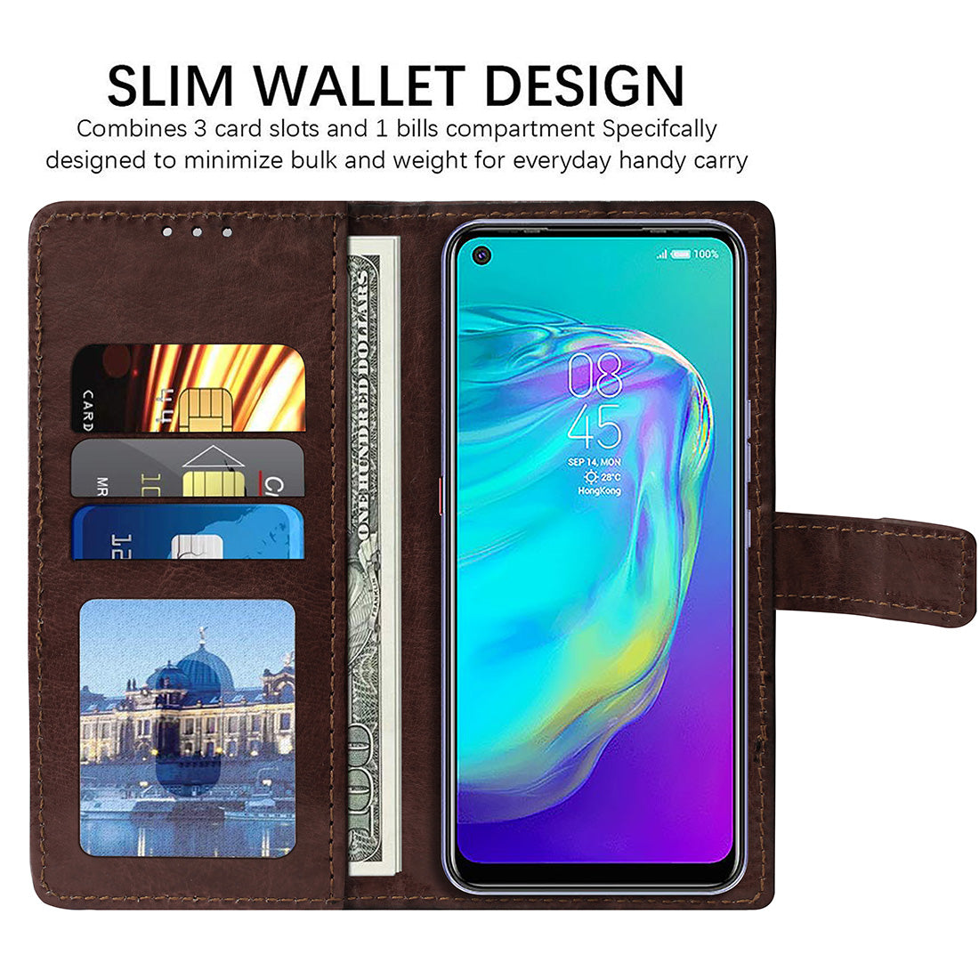 Premium Wallet Flip Cover for Tecno POVA
