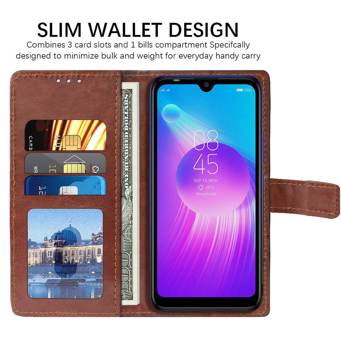 Premium Wallet Flip Cover for Tecno Spark Go
