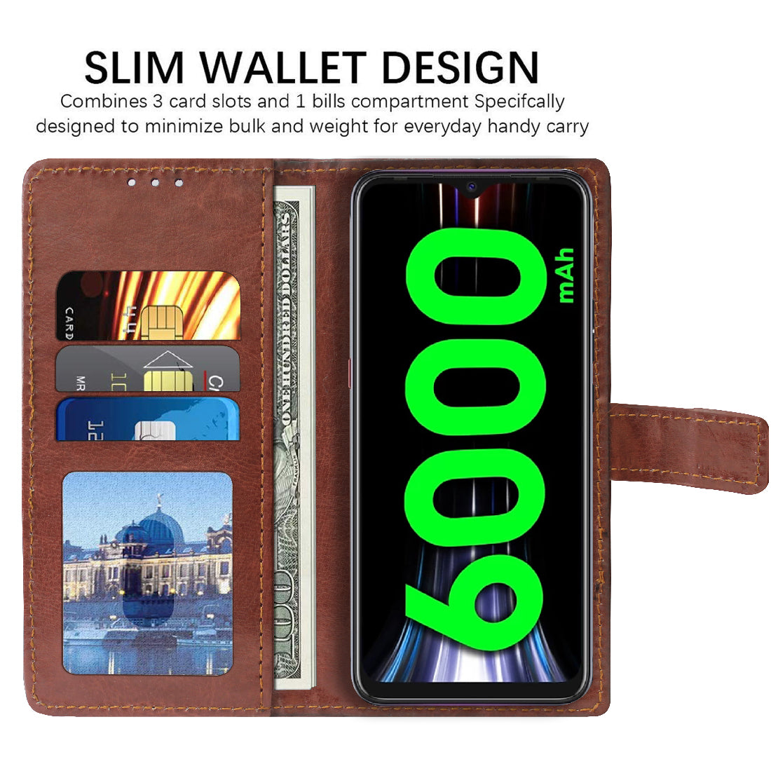 Premium Wallet Flip Cover for Tecno Spark 2 Air