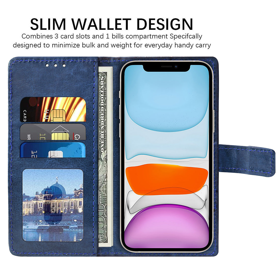 Premium Wallet Flip Cover for Apple iPhone 11