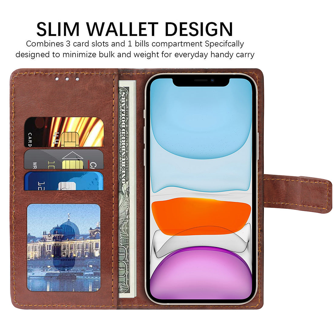 Premium Wallet Flip Cover for Apple iPhone 11