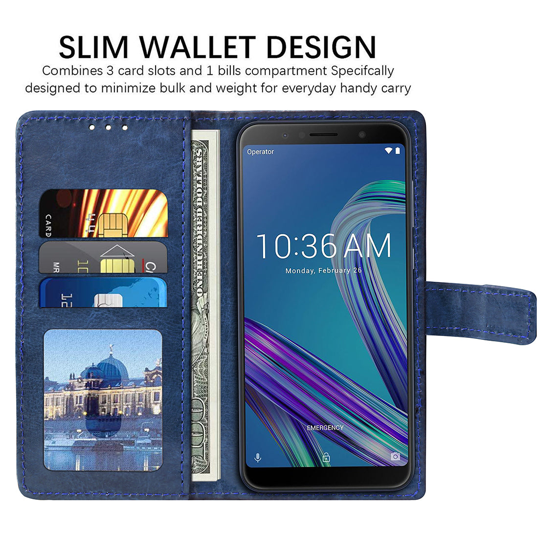 Premium Wallet Flip Cover for Asus Zenfone Max (M1) ZB555KL