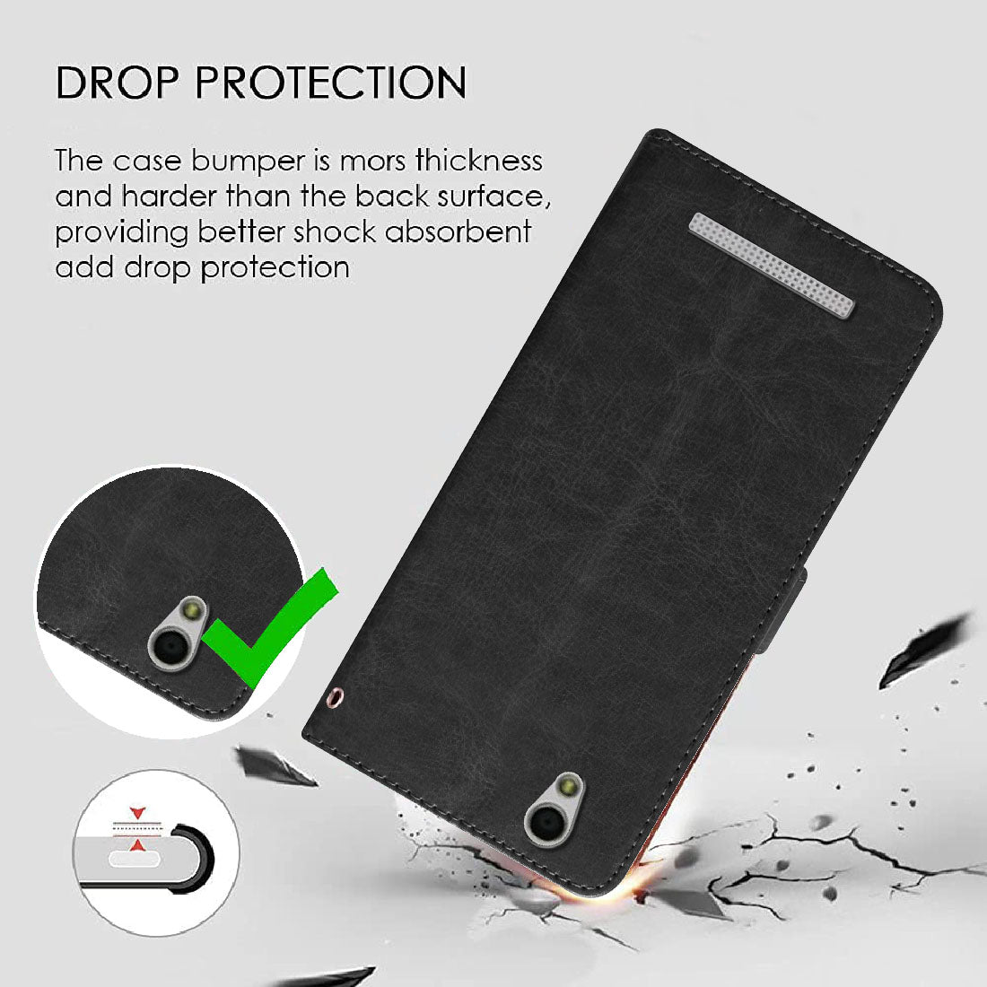 Premium Wallet Flip Cover for Gionee F103