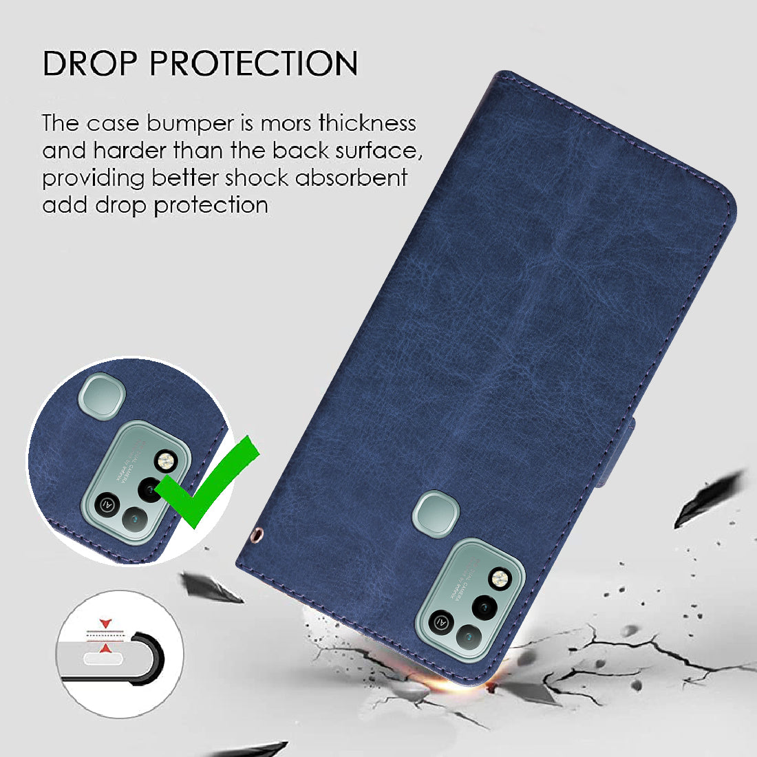 Premium Wallet Flip Cover for Infinix Smart 5