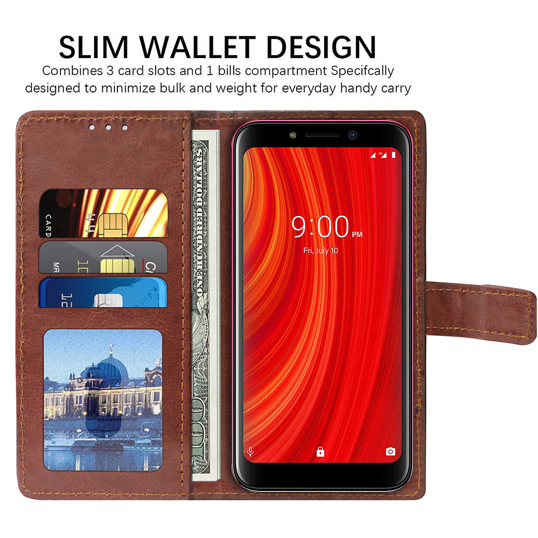 Premium Wallet Flip Cover for Lava Z61 Pro 4G