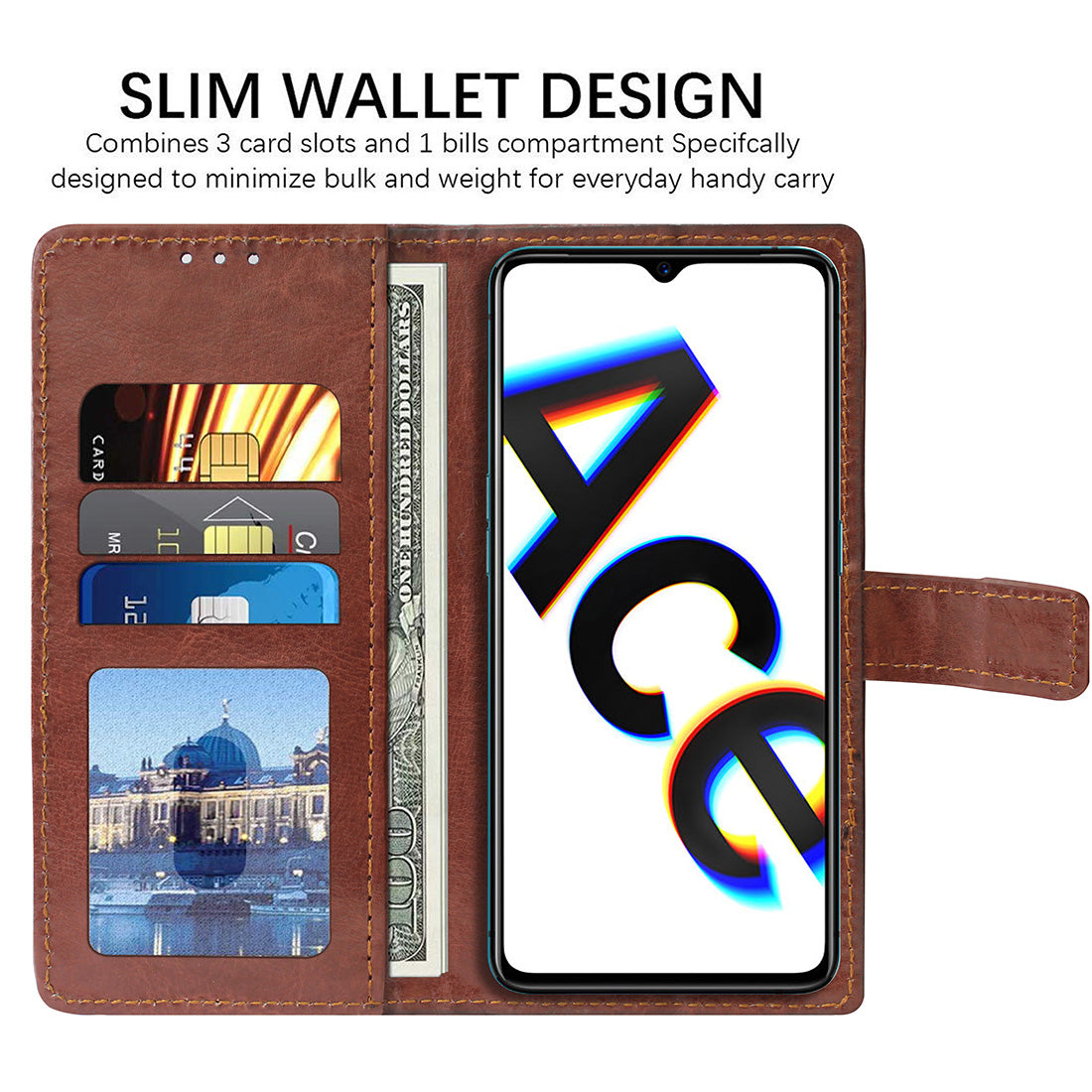 Premium Wallet Flip Cover for Oppo Reno Ace / Realme X2 Pro