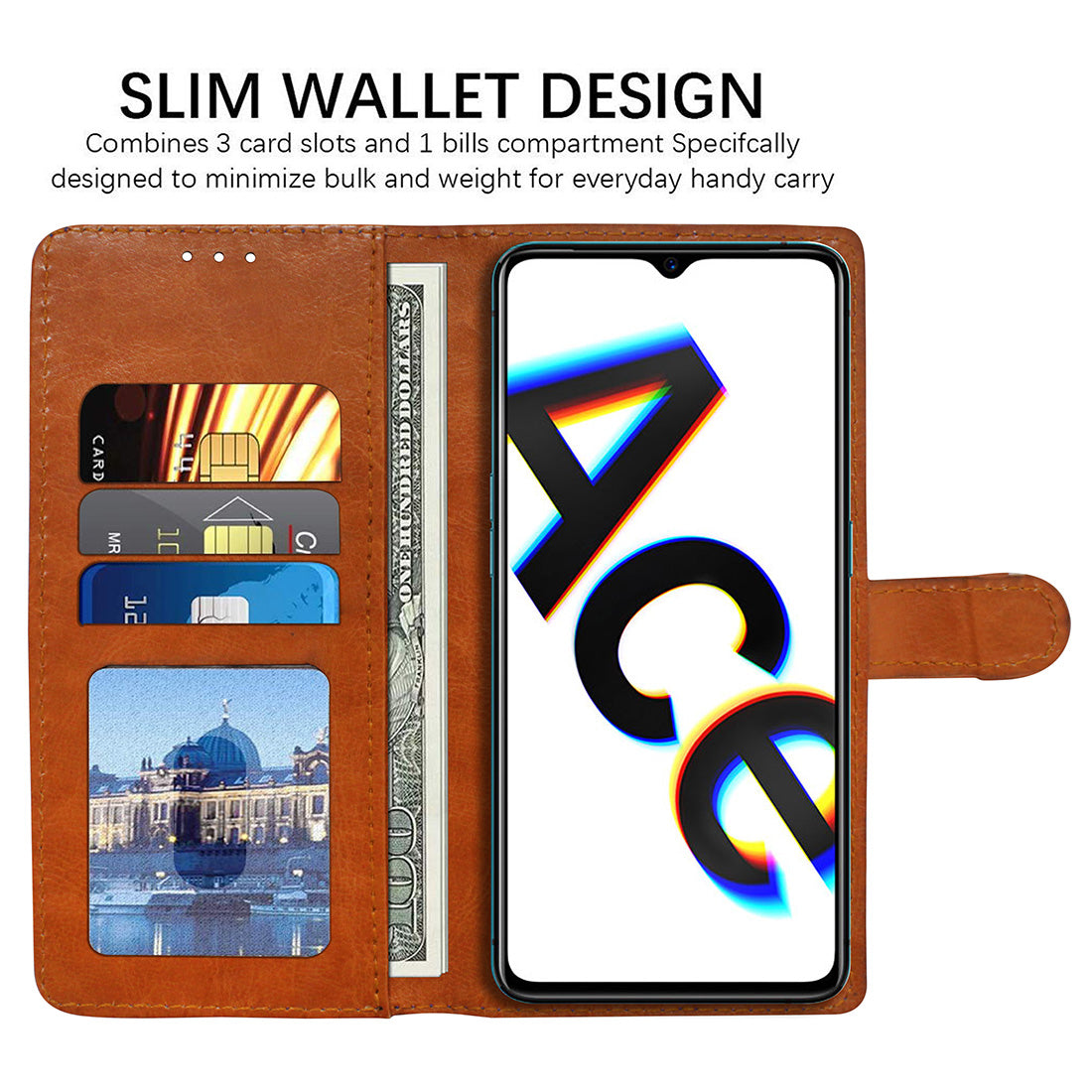 Premium Wallet Flip Cover for Oppo Reno Ace / Realme X2 Pro