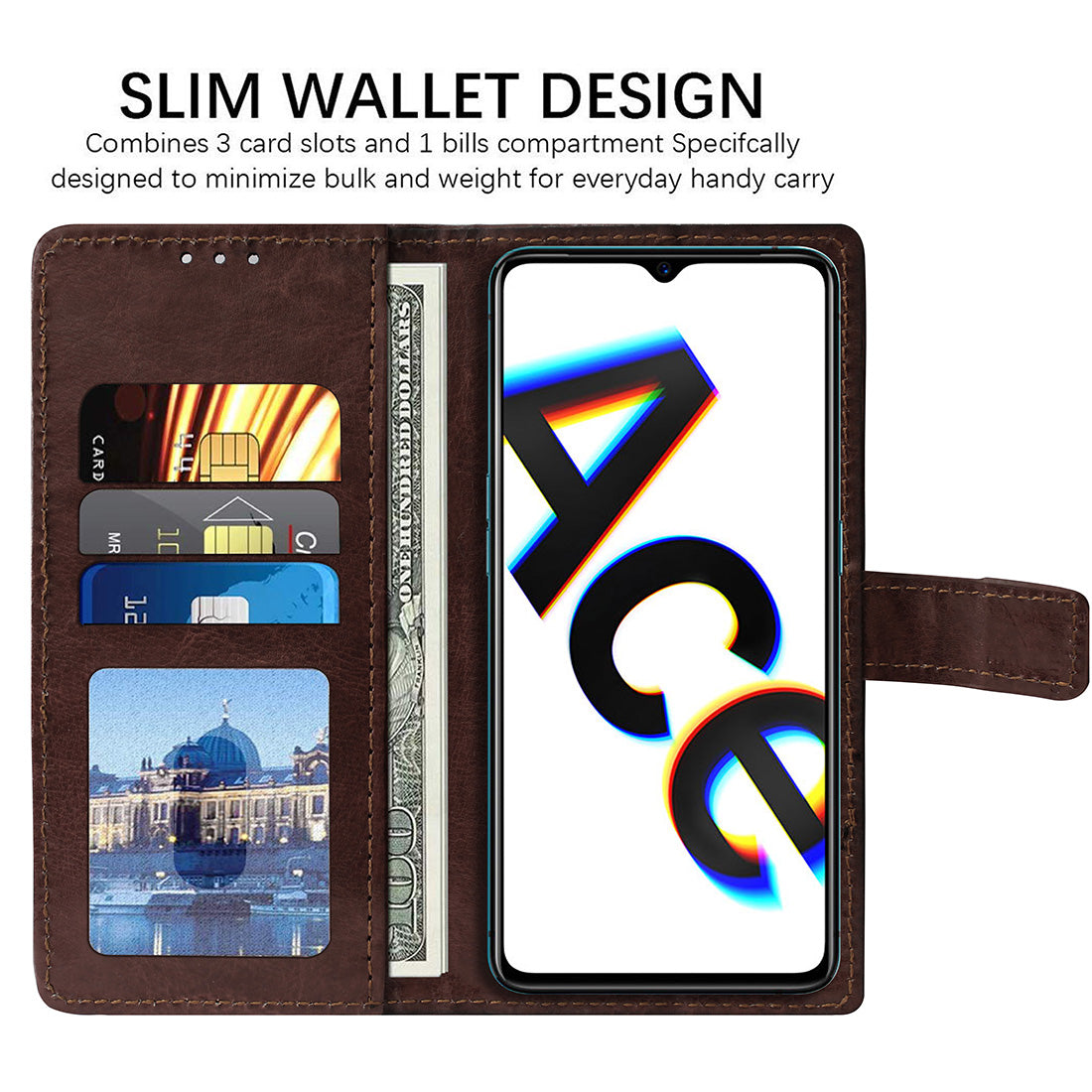 Premium Wallet Flip Cover for Oppo Reno Ace / Realme X2 Pro