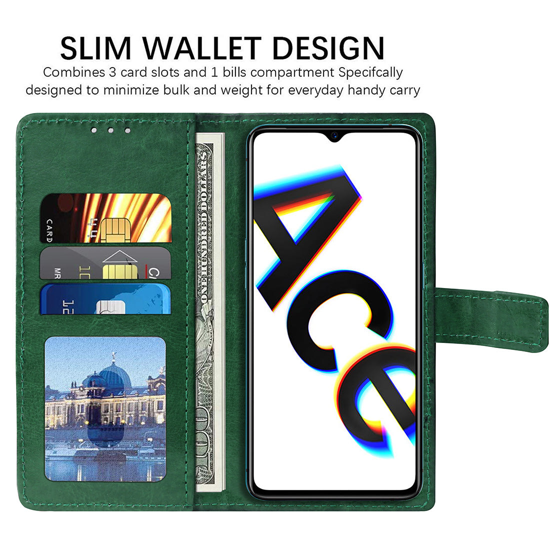 Premium Wallet Flip Cover for Oppo Reno Ace / Realme X2 Pro