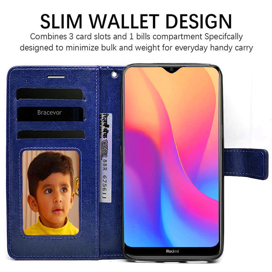 Premium Wallet Flip Cover for Mi Redmi 8A 4G