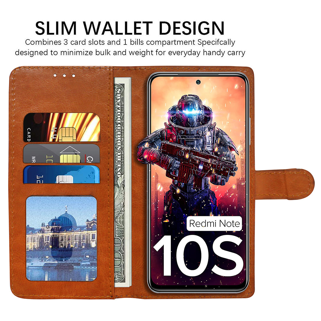 Premium Wallet Flip Cover for Mi Redmi Note 10 4G