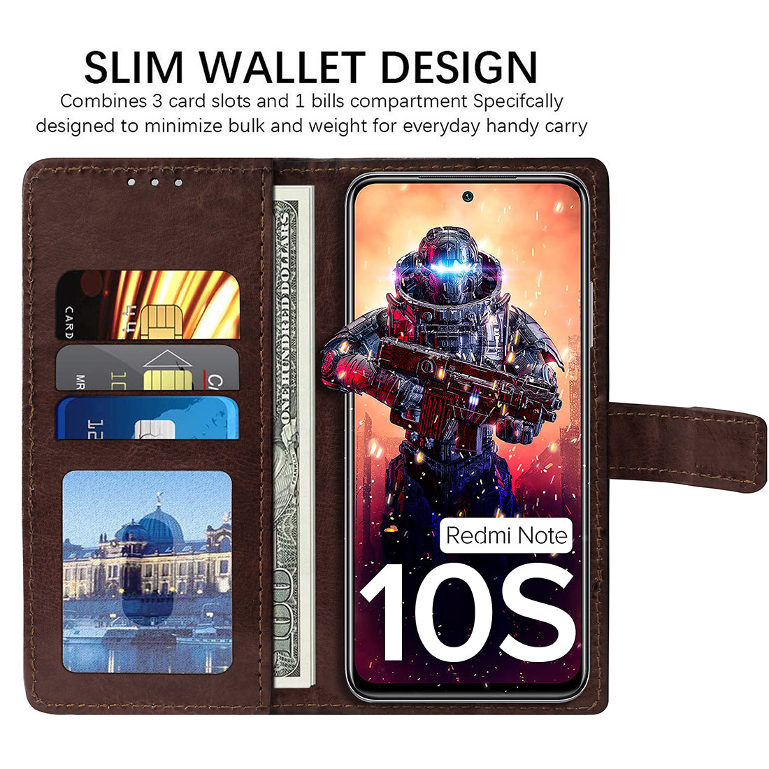 Premium Wallet Flip Cover for Mi Redmi Note 10 4G