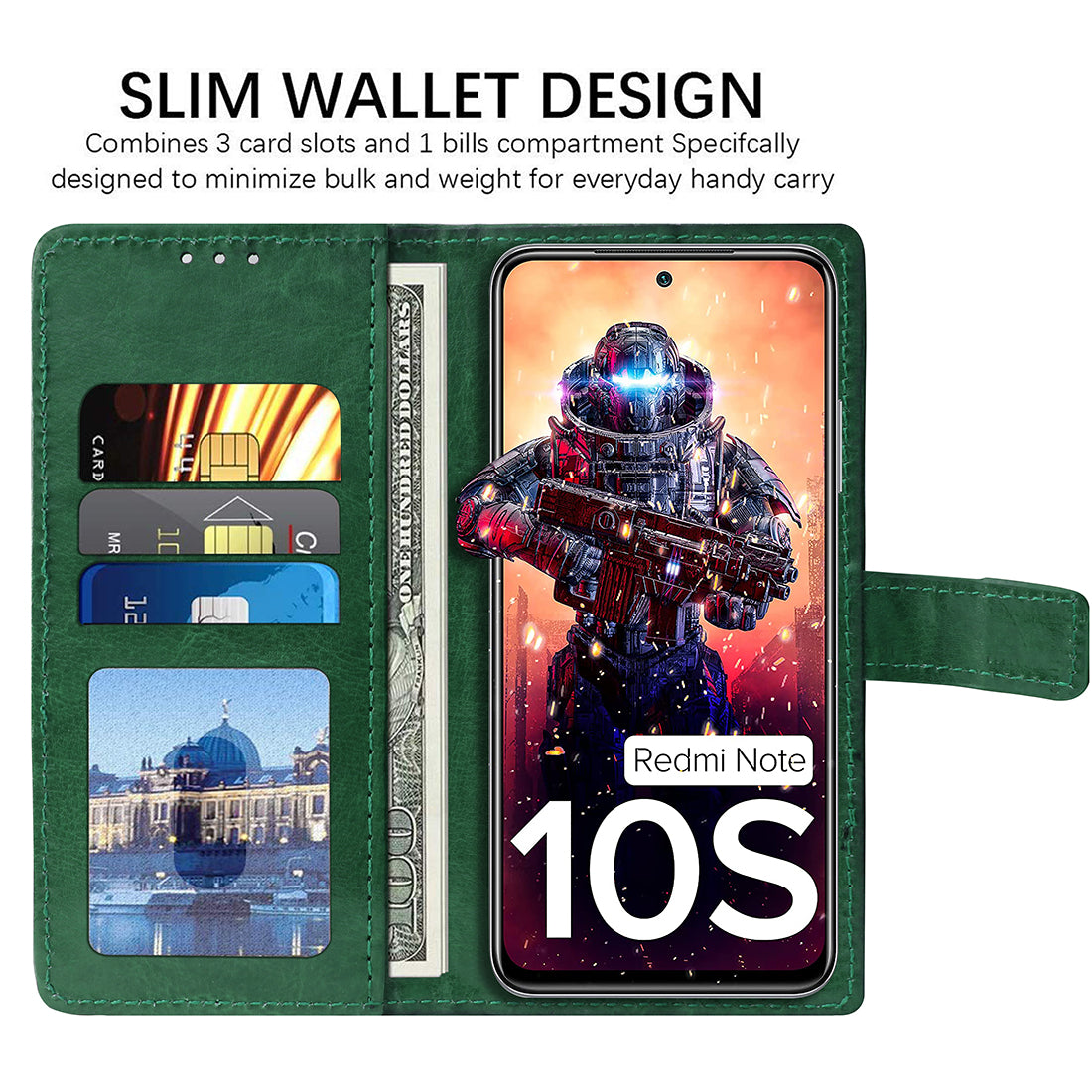 Premium Wallet Flip Cover for Mi Redmi Note 10 4G