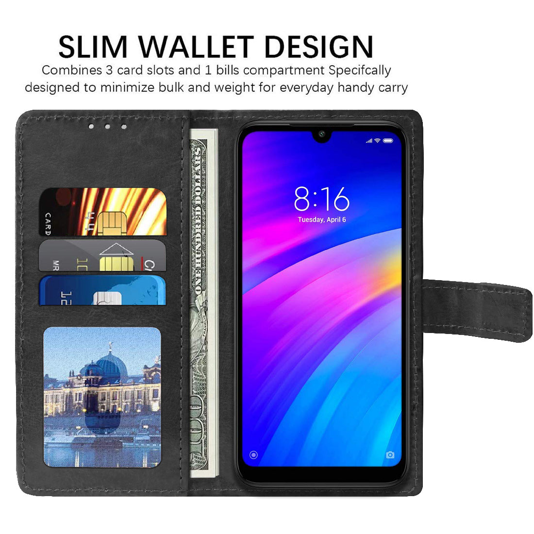 Premium Wallet Flip Cover for Mi Redmi Y3