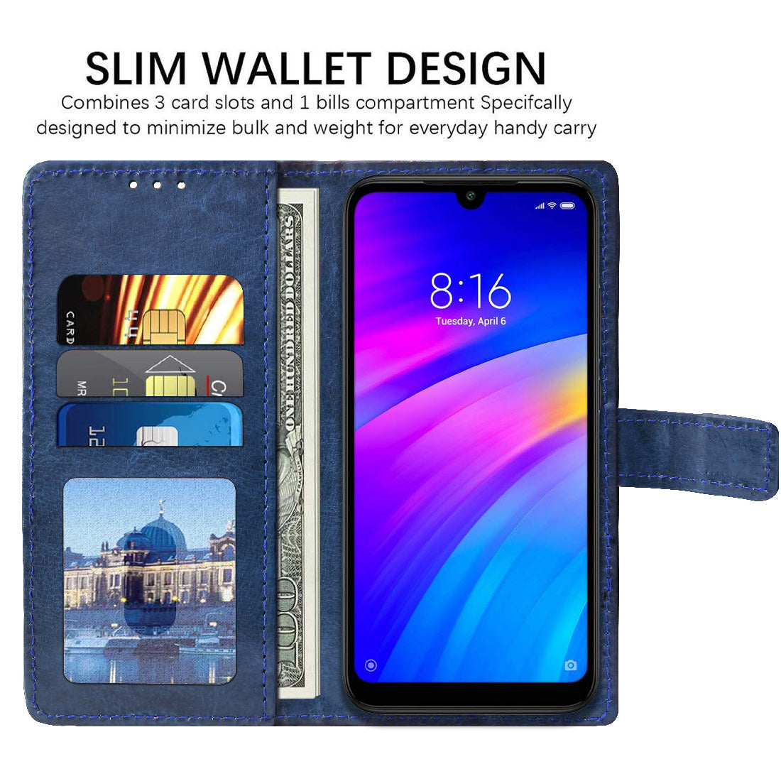 Premium Wallet Flip Cover for Mi Redmi Y3