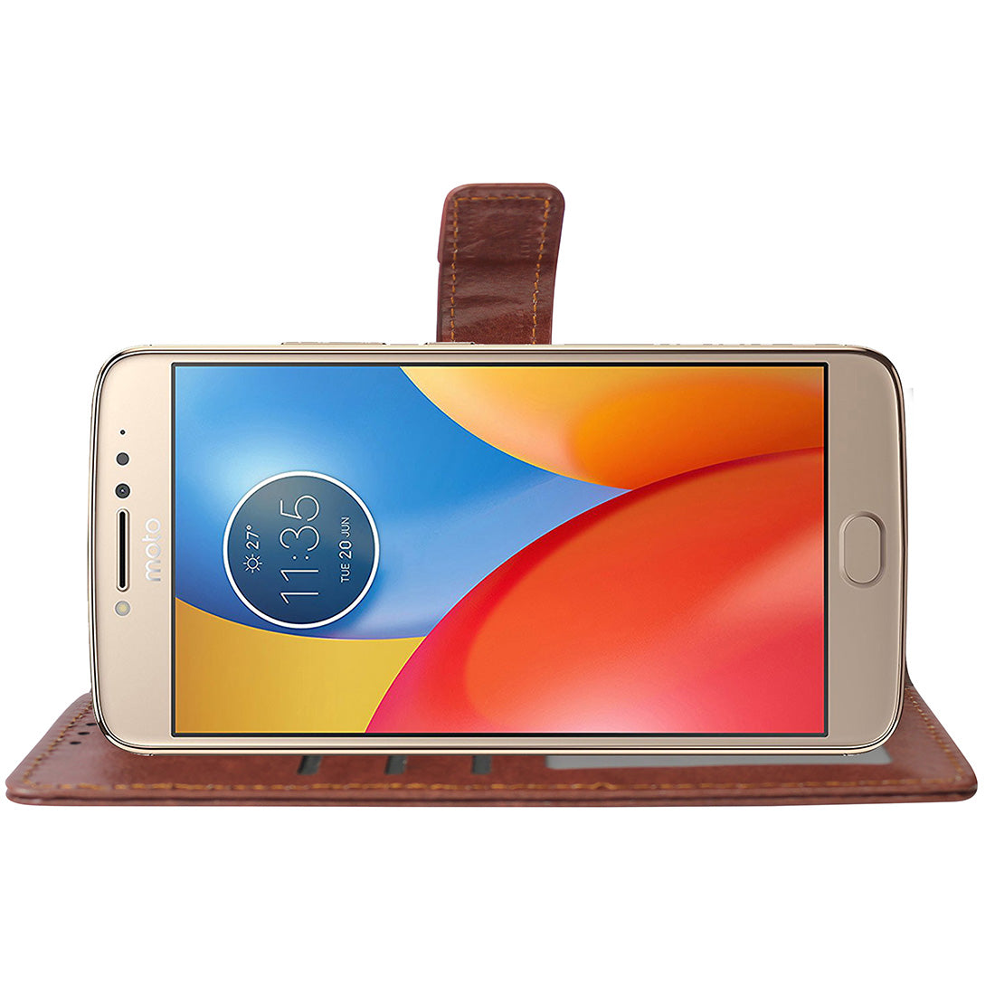 Premium Wallet Flip Cover for Motorola Moto E4 Plus 4G