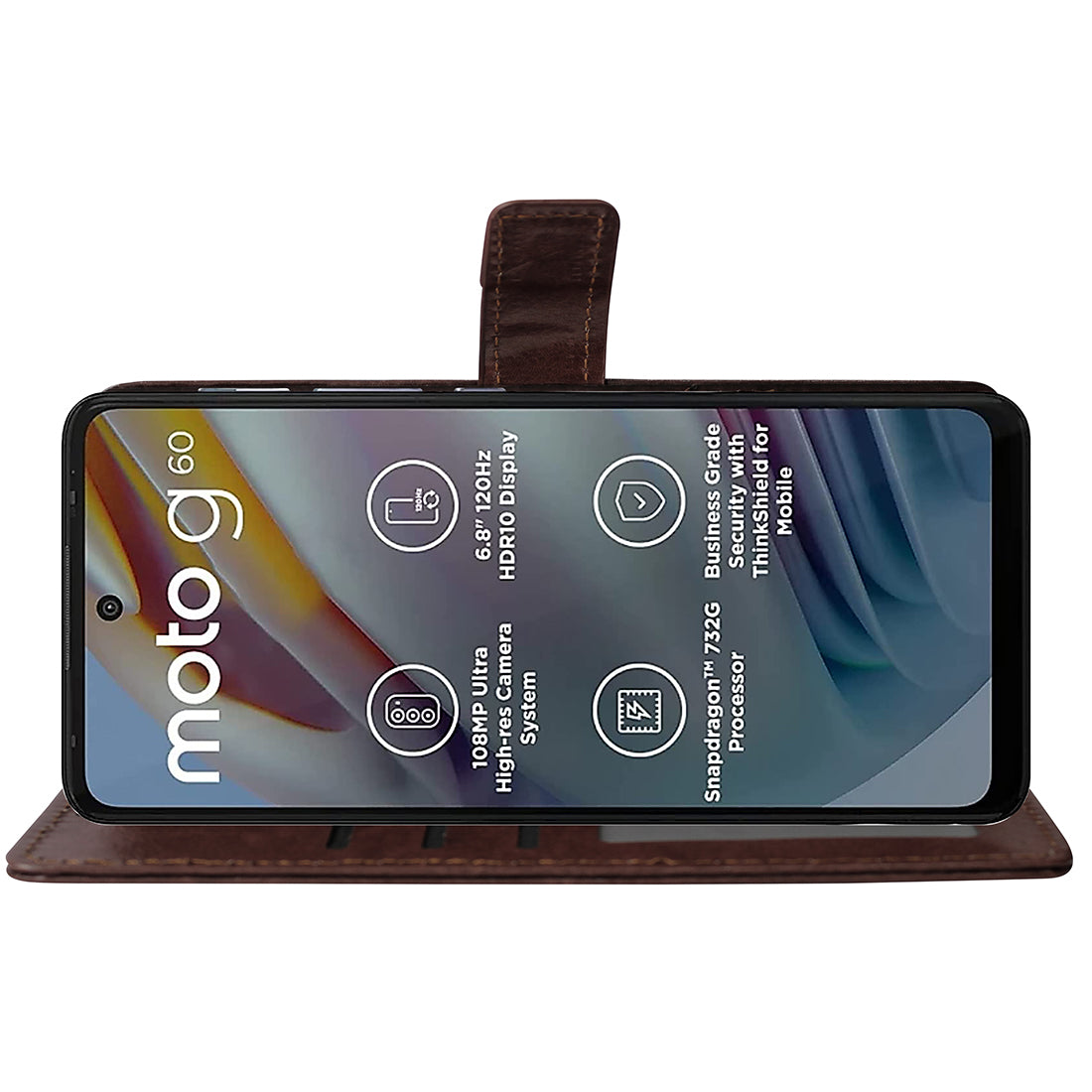 Premium Wallet Flip Cover for Motorola Moto G60 4G