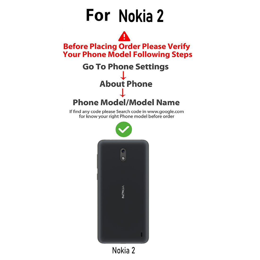 Premium Wallet Flip Cover for Nokia 2