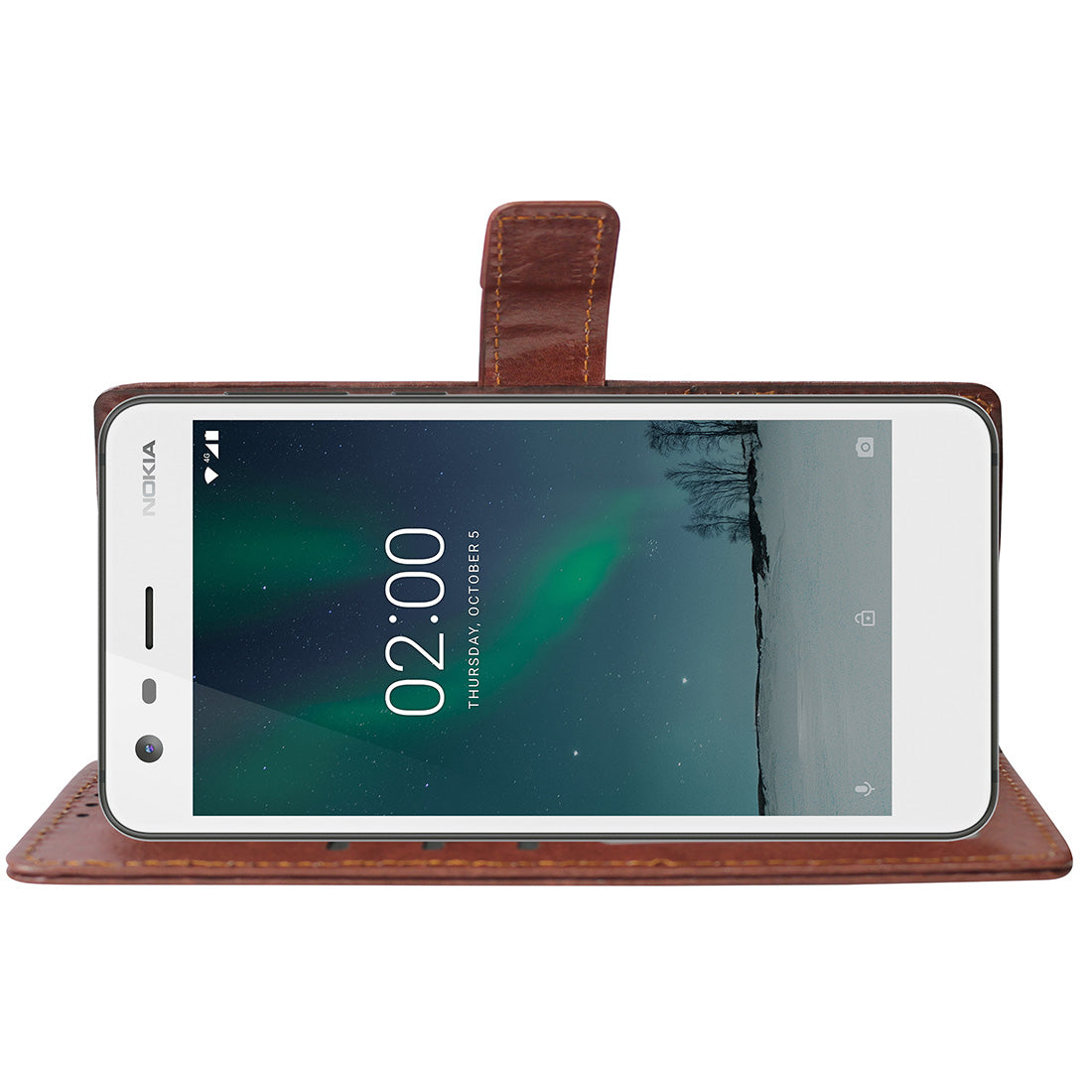 Premium Wallet Flip Cover for Nokia 2