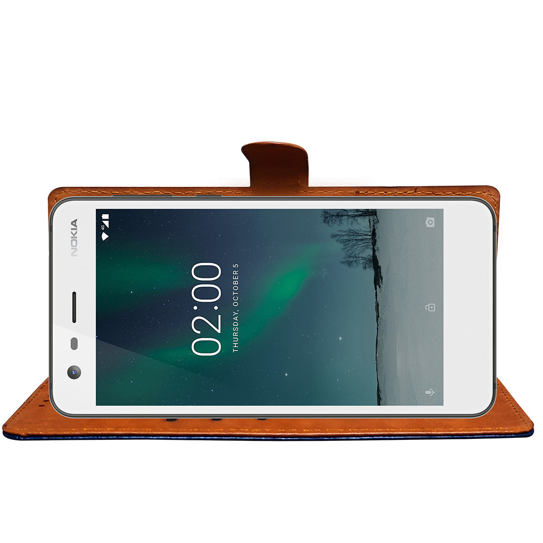 Premium Wallet Flip Cover for Nokia 2