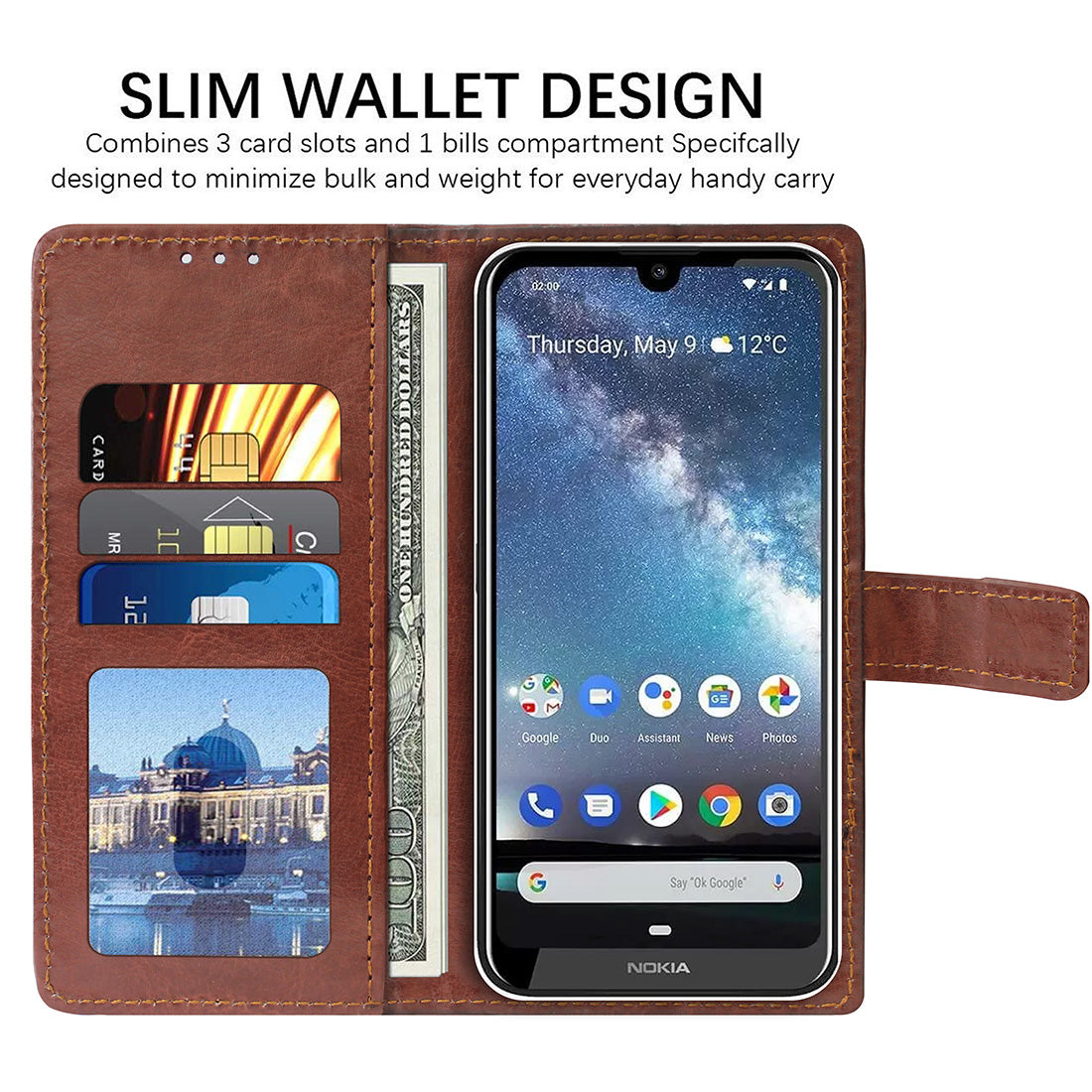 Premium Wallet Flip Cover for Nokia 2.2