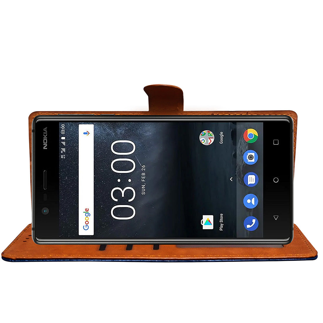 Premium Wallet Flip Cover for Nokia 3