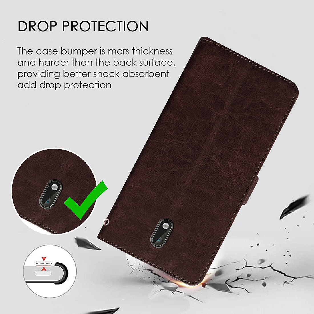 Premium Wallet Flip Cover for Nokia 3