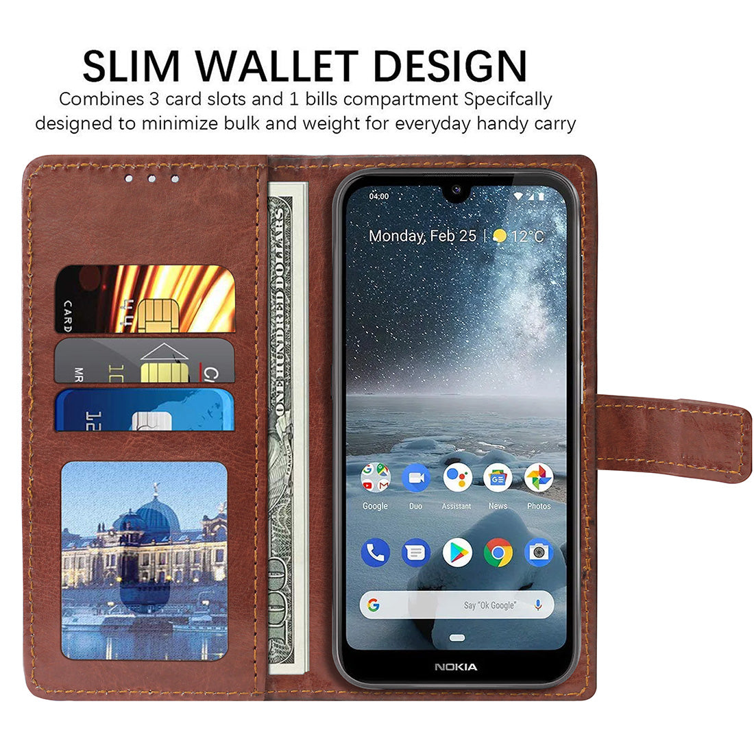 Premium Wallet Flip Cover for Nokia 4.2