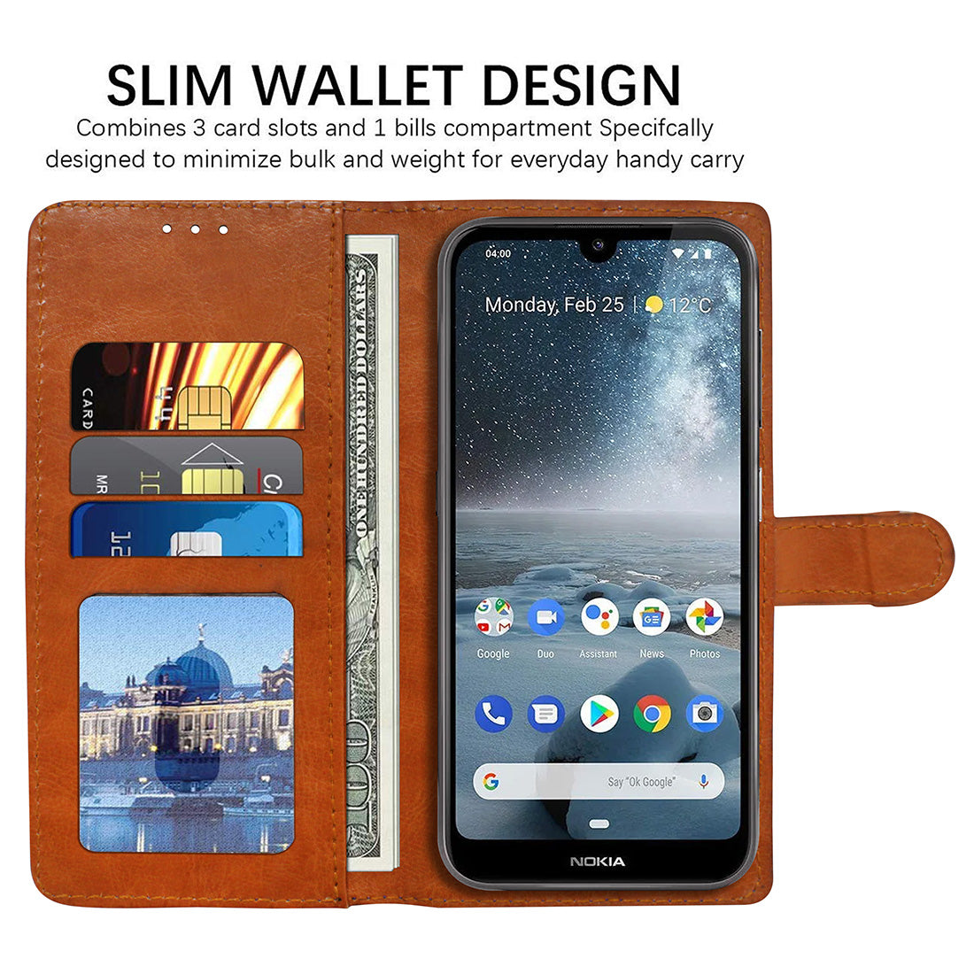 Premium Wallet Flip Cover for Nokia 4.2