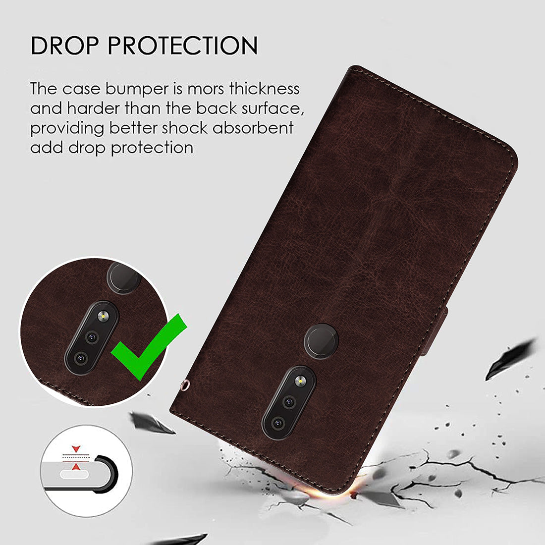 Premium Wallet Flip Cover for Nokia 4.2