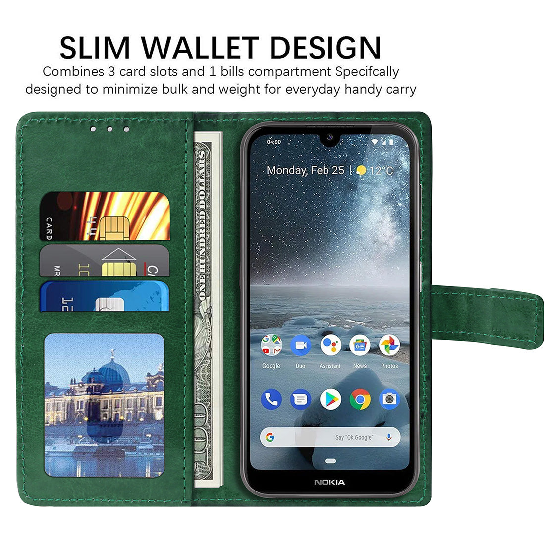 Premium Wallet Flip Cover for Nokia 4.2