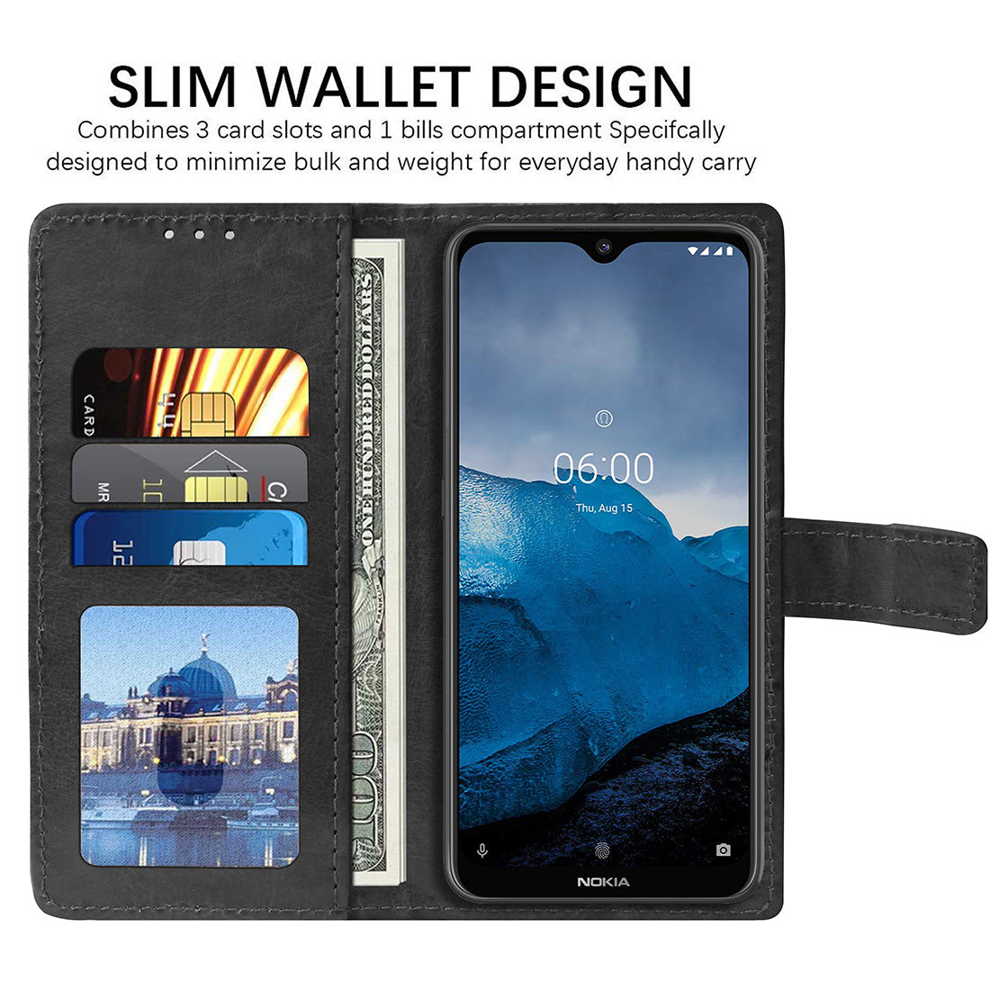 Premium Wallet Flip Cover for Nokia 6.2
