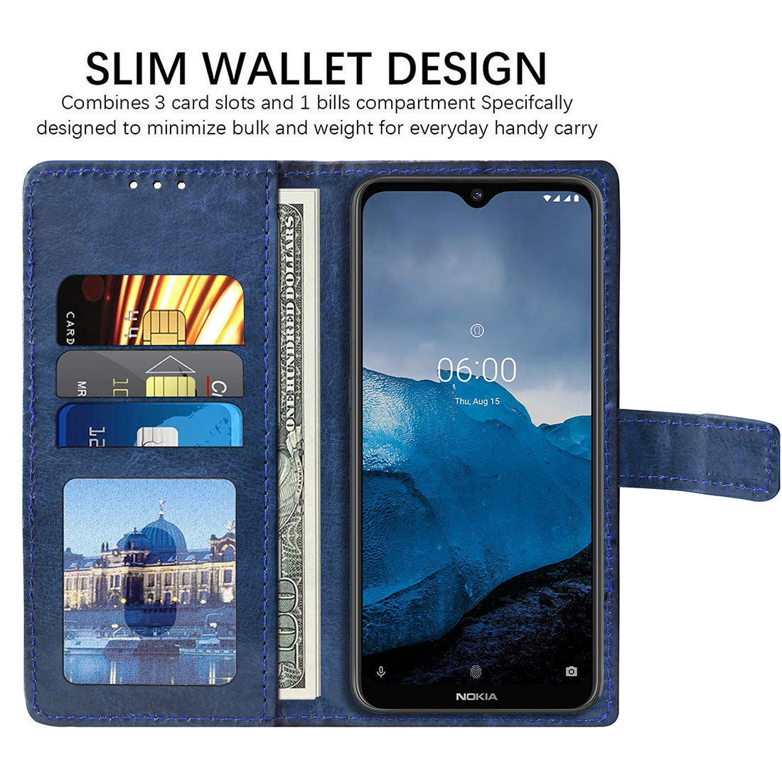 Premium Wallet Flip Cover for Nokia 6.2