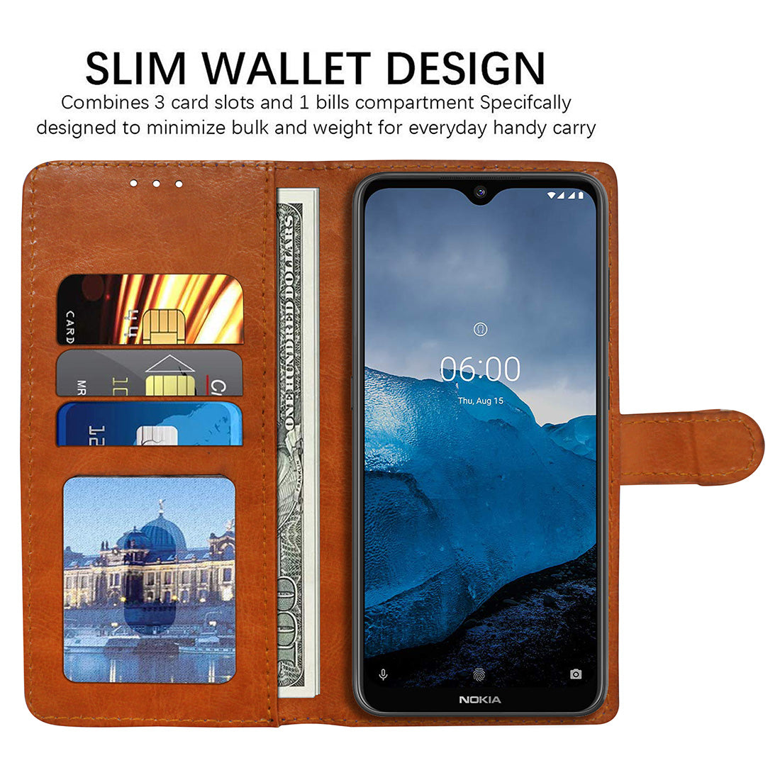 Premium Wallet Flip Cover for Nokia 6.2