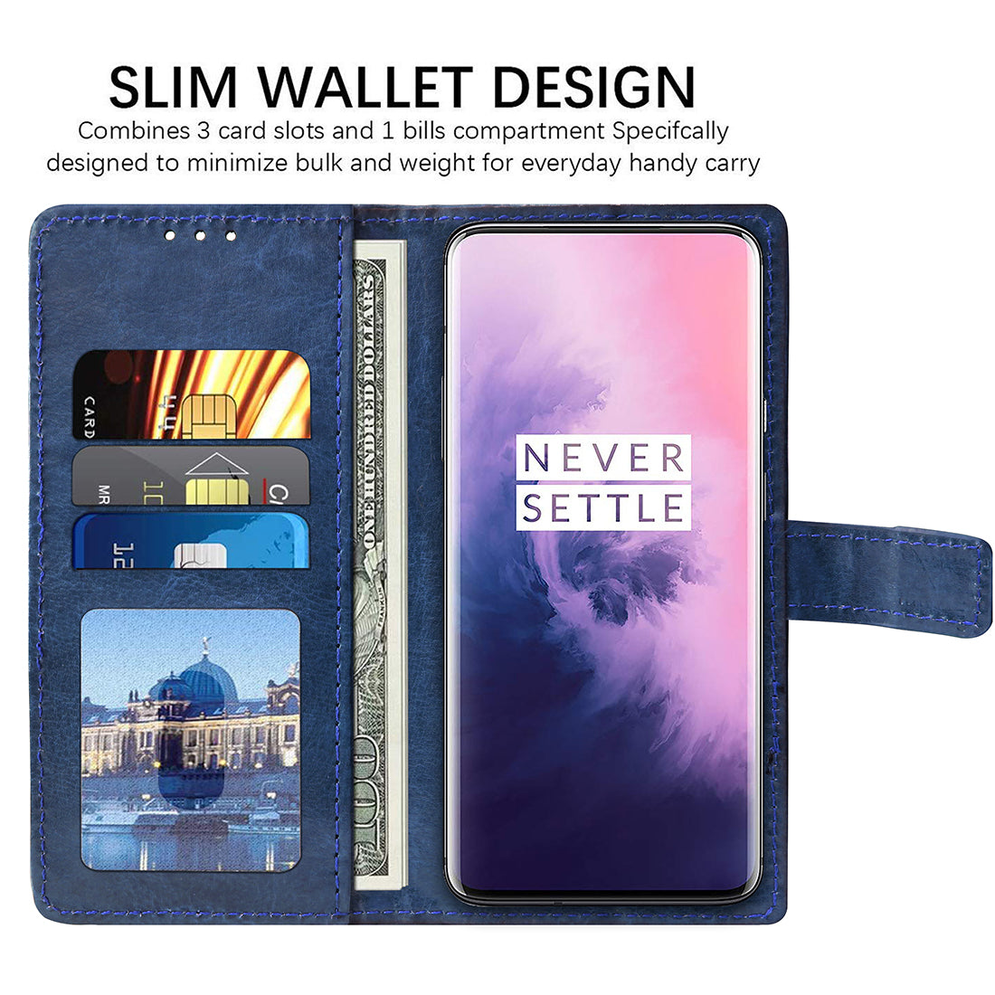 Premium Wallet Flip Cover for OnePlus 7 Pro
