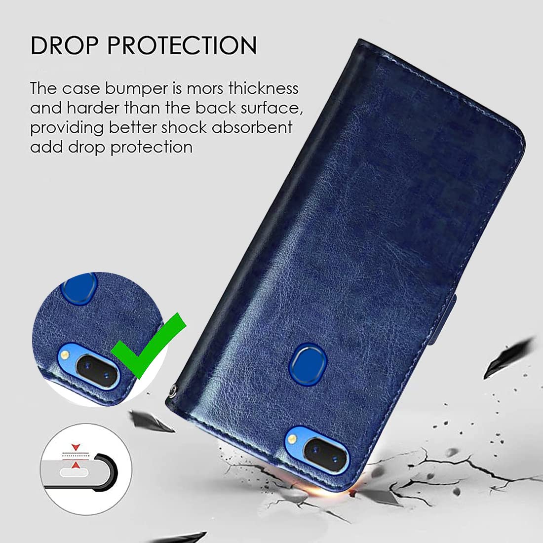 Premium Wallet Flip Cover for Oppo A5