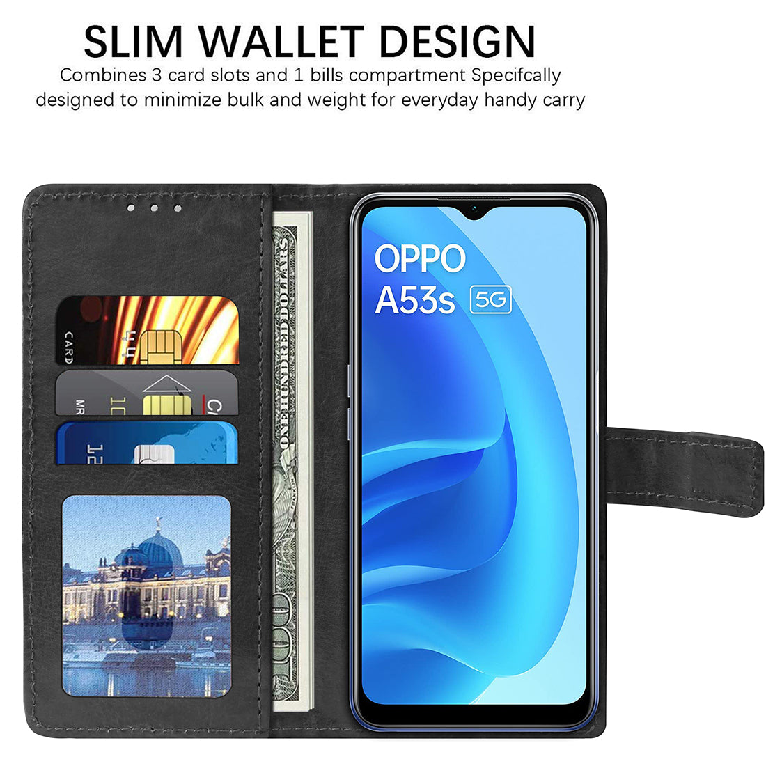 Premium Wallet Flip Cover for Oppo A33 / Oppo A53S / Oppo A53 (2020)