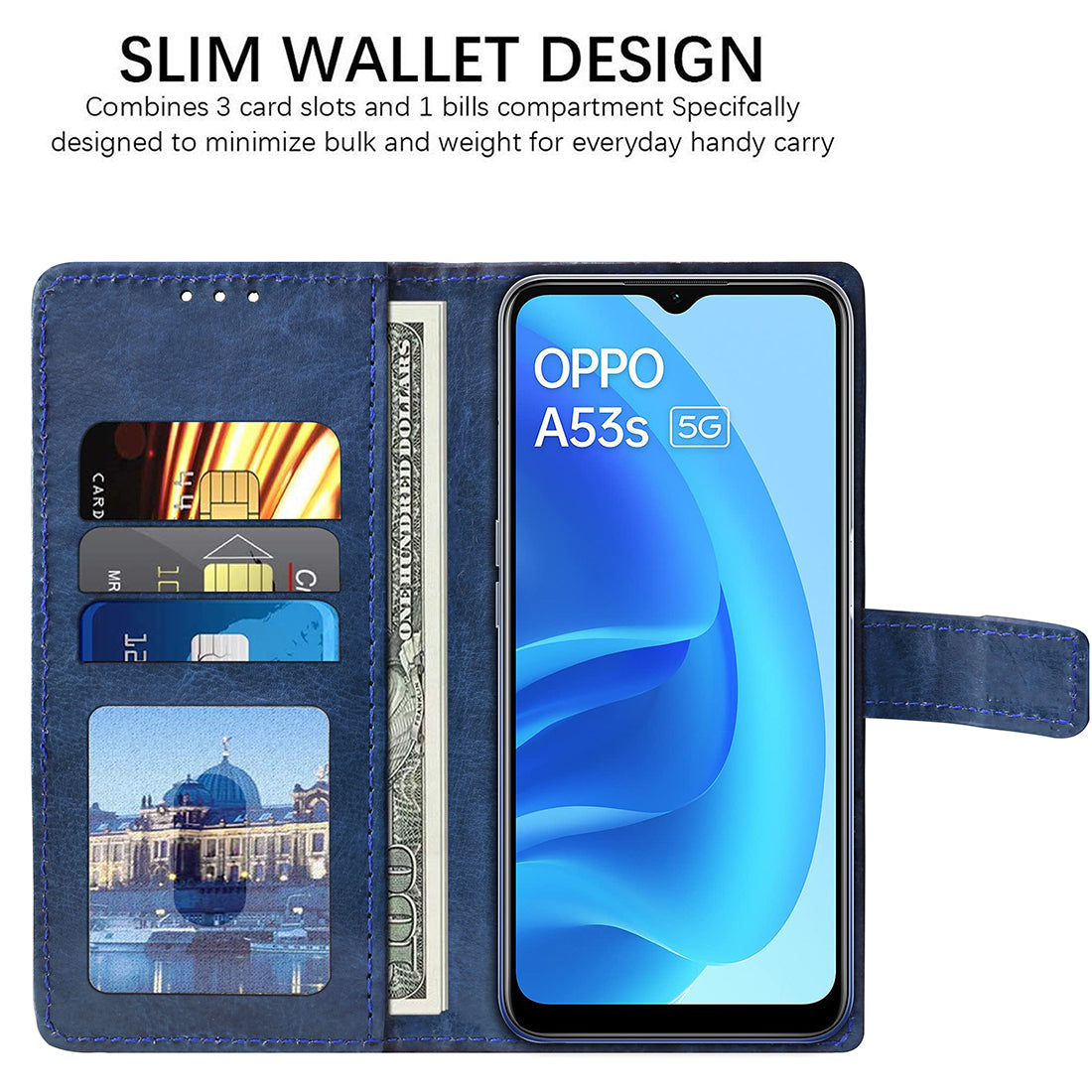 Premium Wallet Flip Cover for Oppo A33 / Oppo A53S / Oppo A53 (2020)