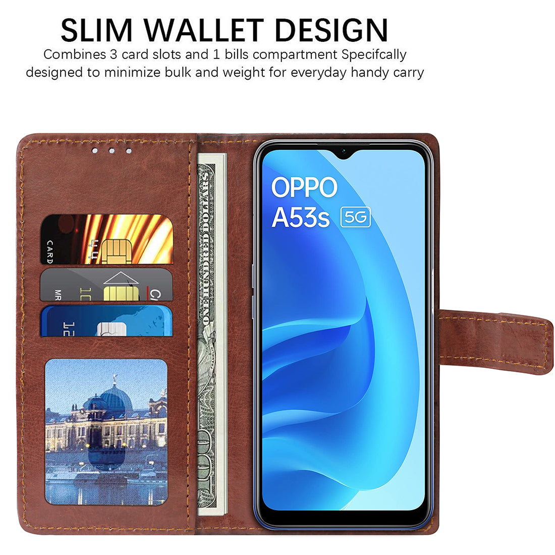 Premium Wallet Flip Cover for Oppo A33 / Oppo A53S / Oppo A53 (2020)