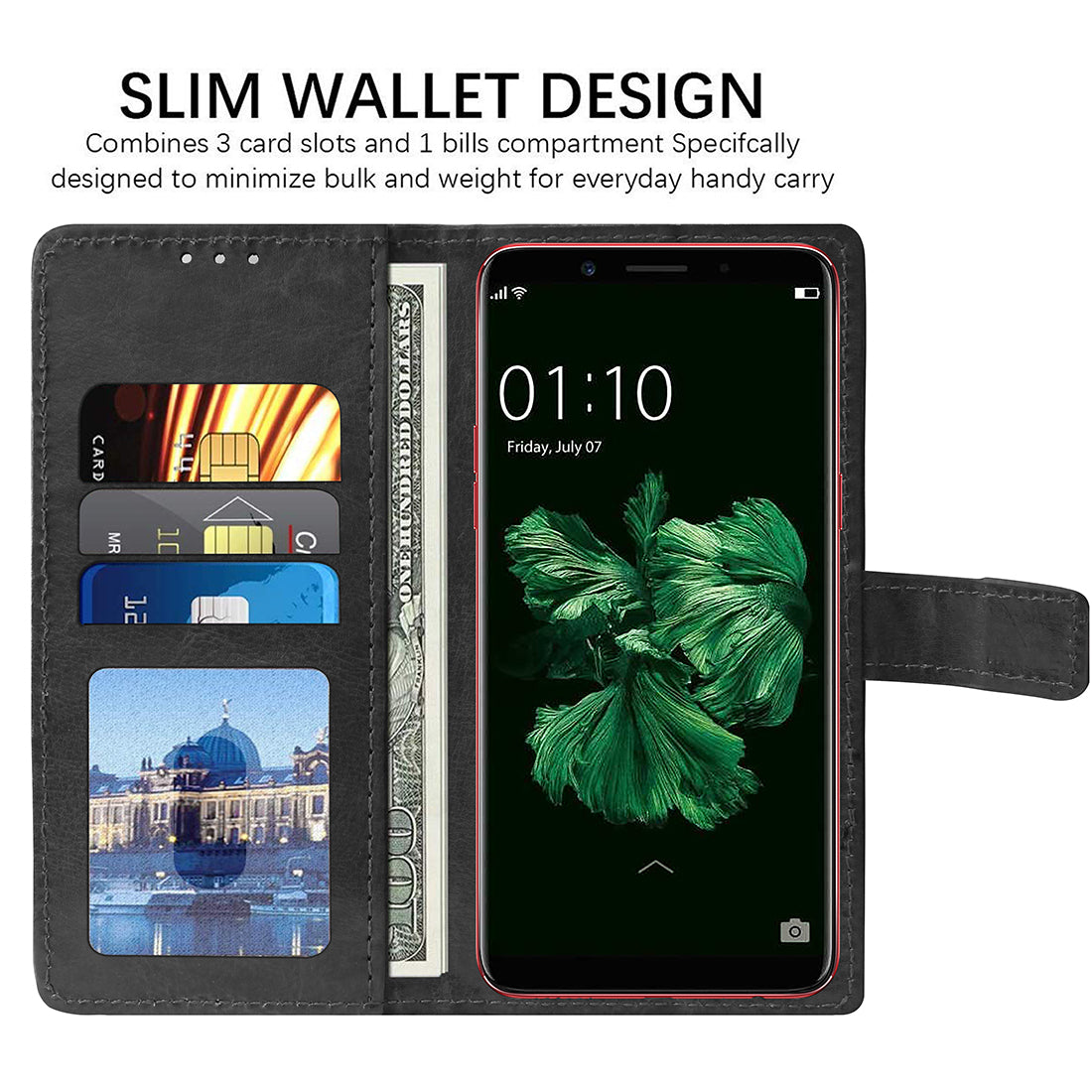 Premium Wallet Flip Cover for Oppo F5