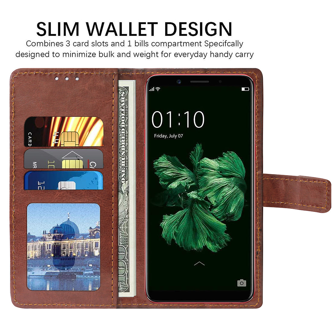 Premium Wallet Flip Cover for Oppo F5