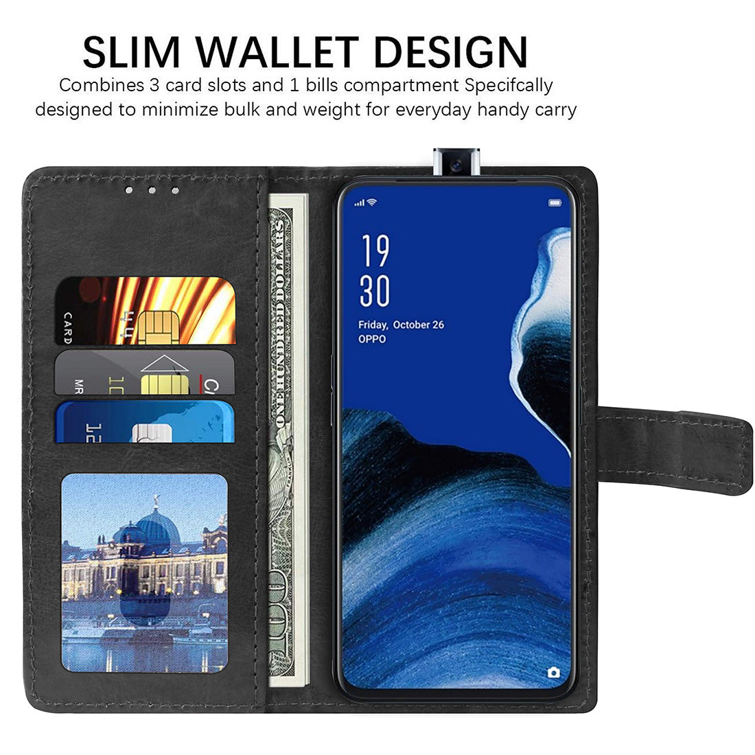 Premium Wallet Flip Cover for Oppo Reno 2Z 4G