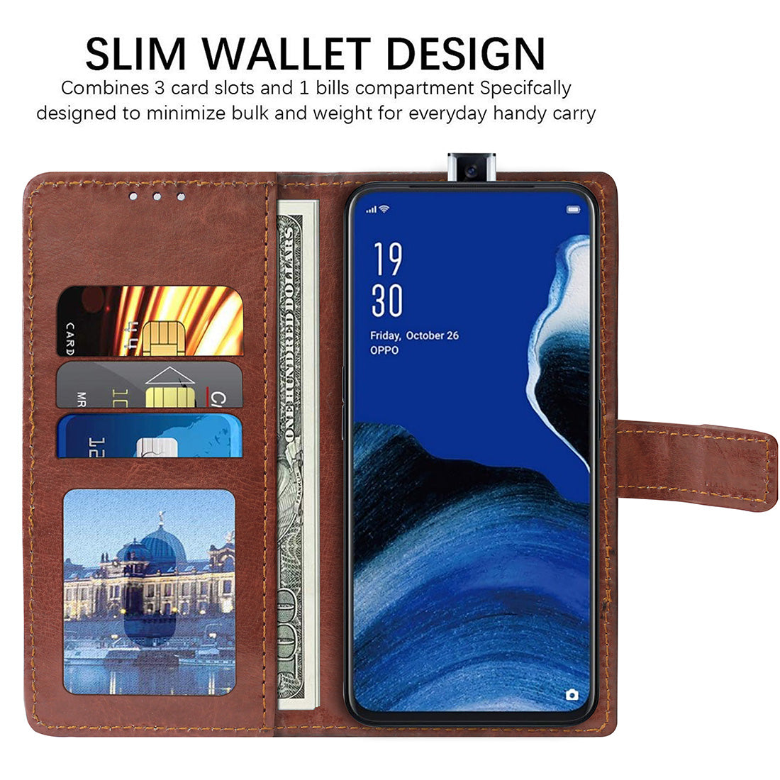 Premium Wallet Flip Cover for Oppo Reno 2Z 4G