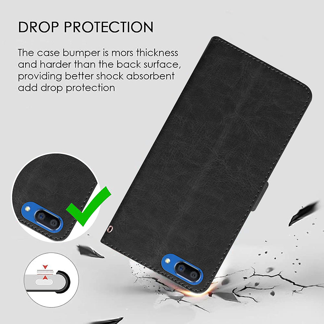 Premium Wallet Flip Cover for Oppo A3s