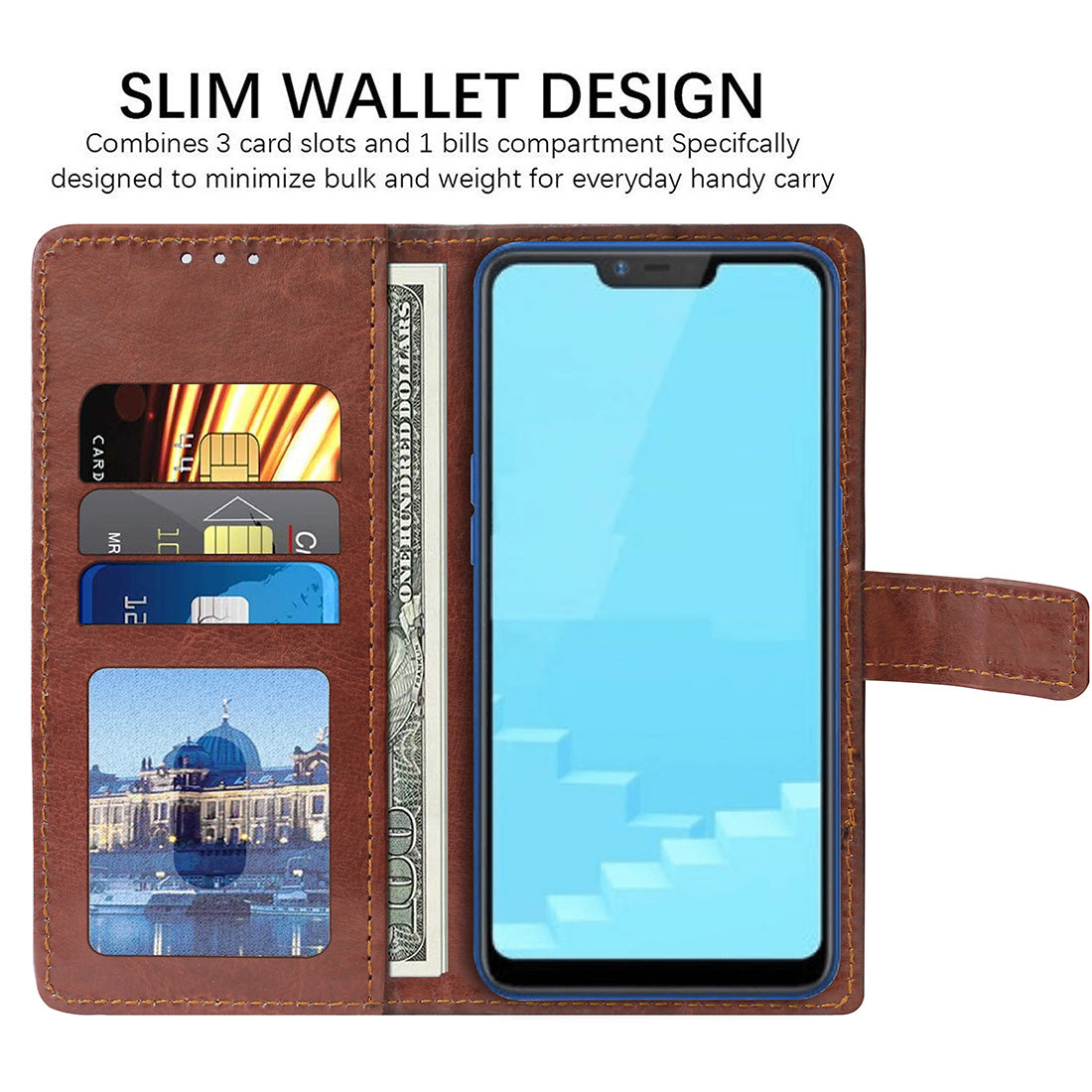 Premium Wallet Flip Cover for Oppo A3s