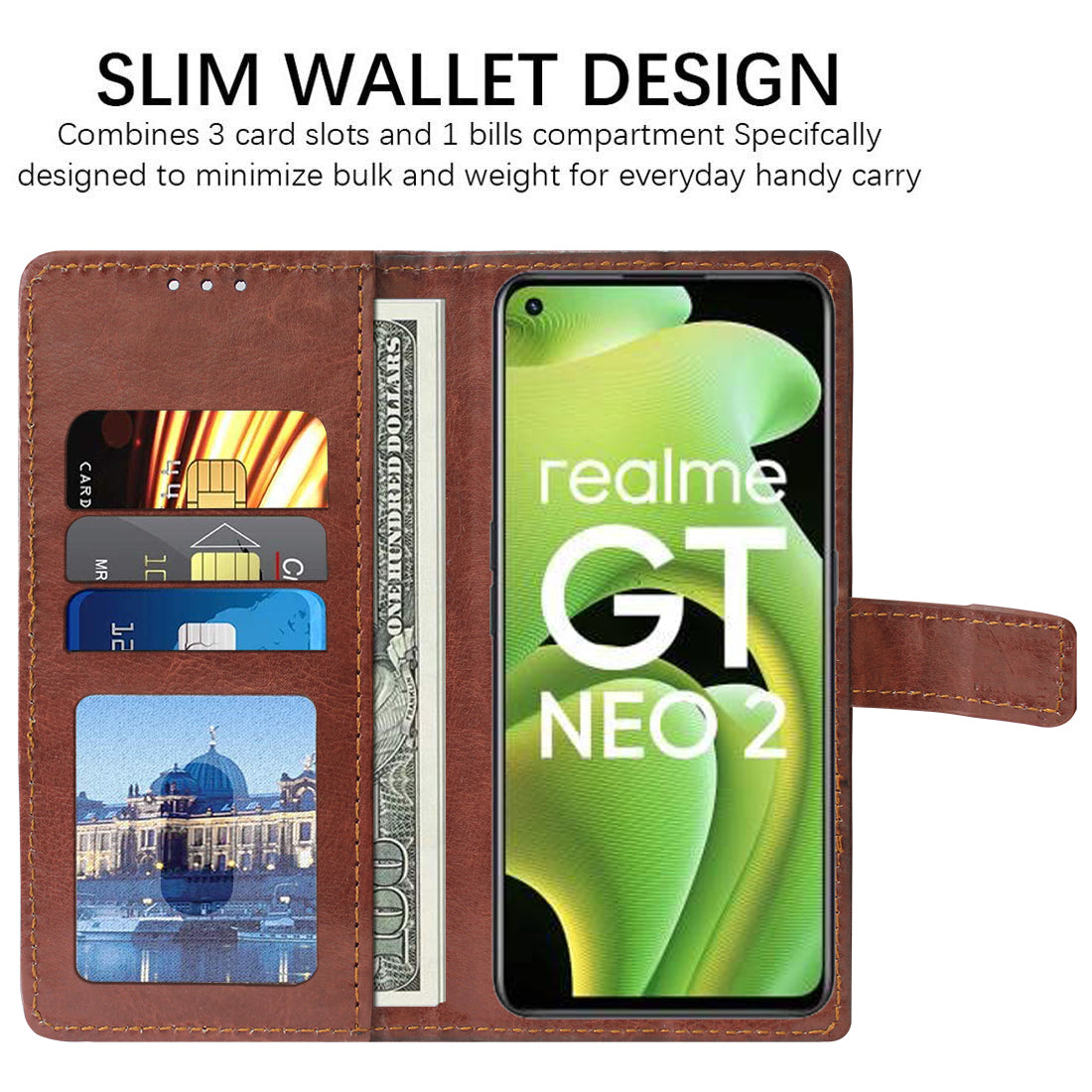 Premium Wallet Flip Cover for Realme GT Neo2